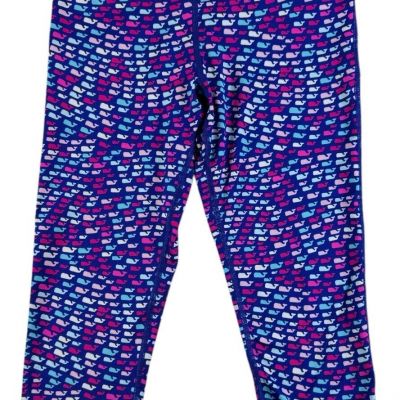 Vineyard Vines Performance Crop Leggings School of Whales Colorful Womens Size S